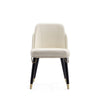 Estelle Cream and Black Faux Leather Dining Chair MHC-DC042-CR