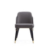 Estelle Pebble and Black Faux Leather Dining Chair MHC-DC042-PE
