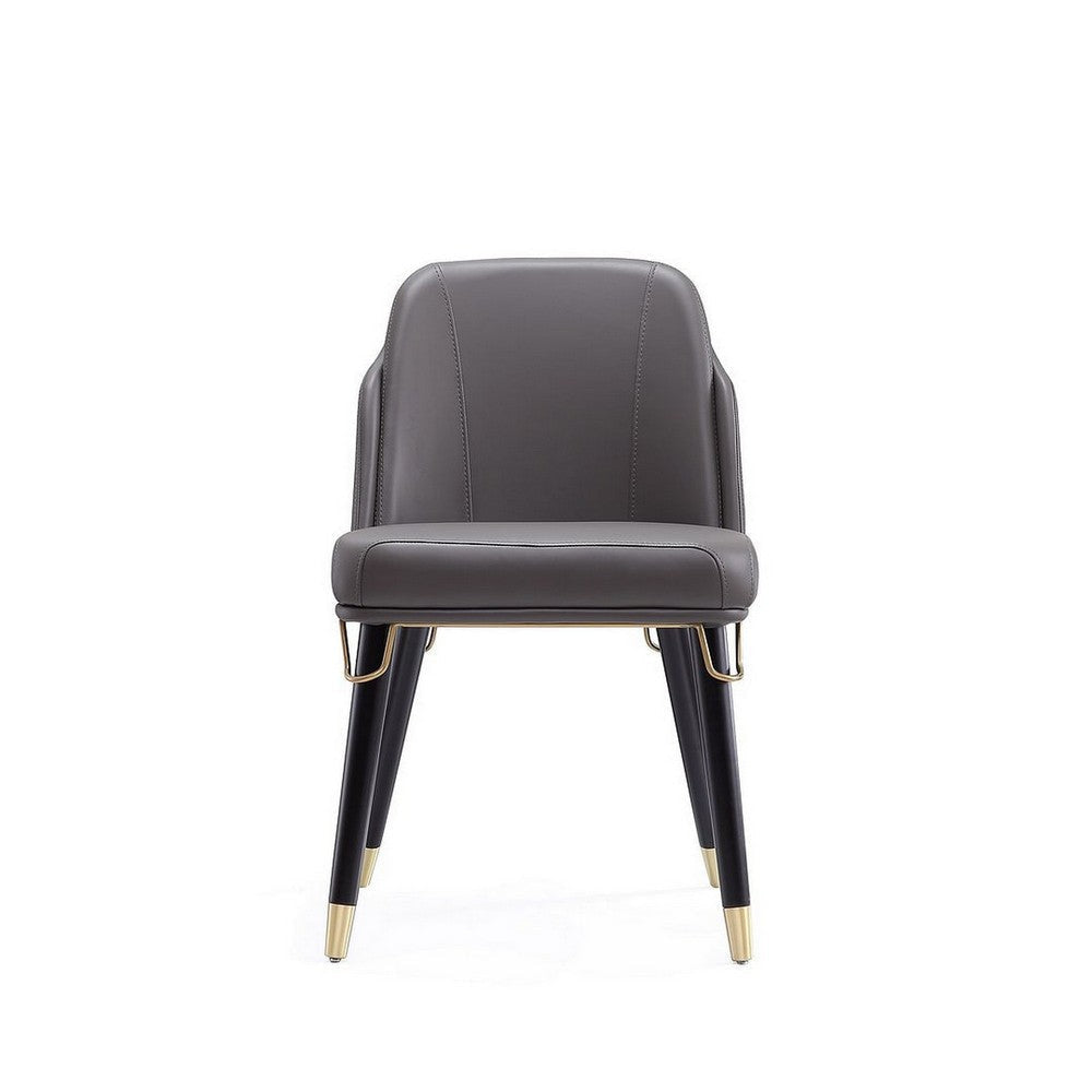 Estelle Pebble and Black Faux Leather Dining Chair MHC-DC042-PE
