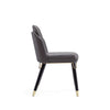 Estelle Pebble and Black Faux Leather Dining Chair MHC-DC042-PE