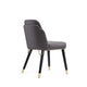 Estelle Pebble and Black Faux Leather Dining Chair MHC-DC042-PE