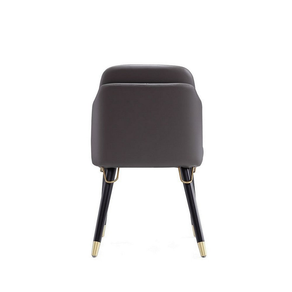 Estelle Pebble and Black Faux Leather Dining Chair MHC-DC042-PE