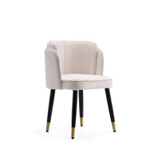 Zephyr Velvet Dining Chair in Cream
