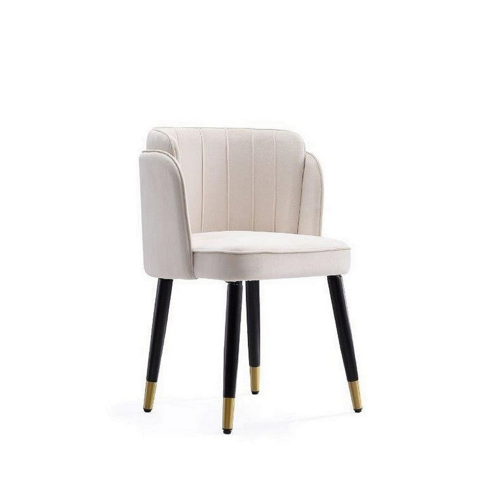 Zephyr Velvet Dining Chair in Cream