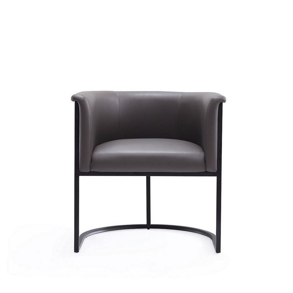 Bali Pebble and Black Faux Leather Dining Chair MHC-DC044-PE