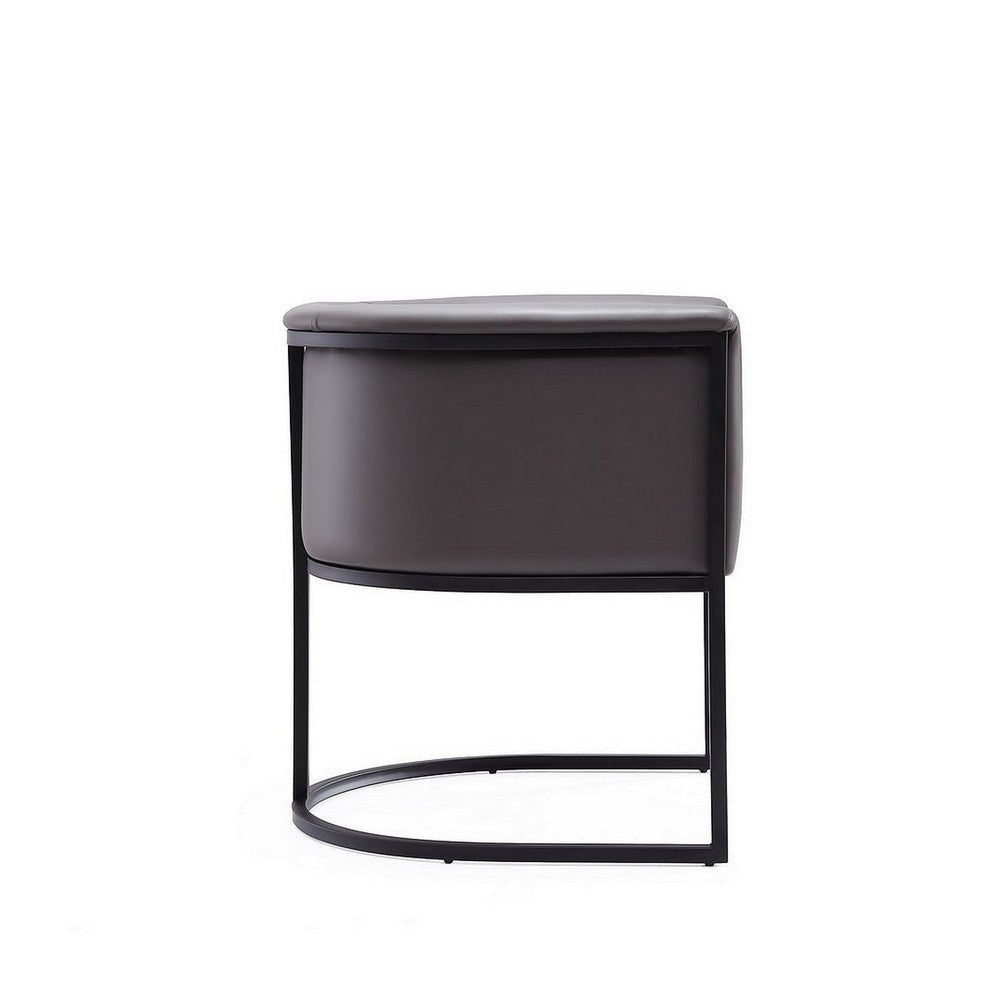 Bali Pebble and Black Faux Leather Dining Chair MHC-DC044-PE