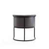 Bali Pebble and Black Faux Leather Dining Chair MHC-DC044-PE