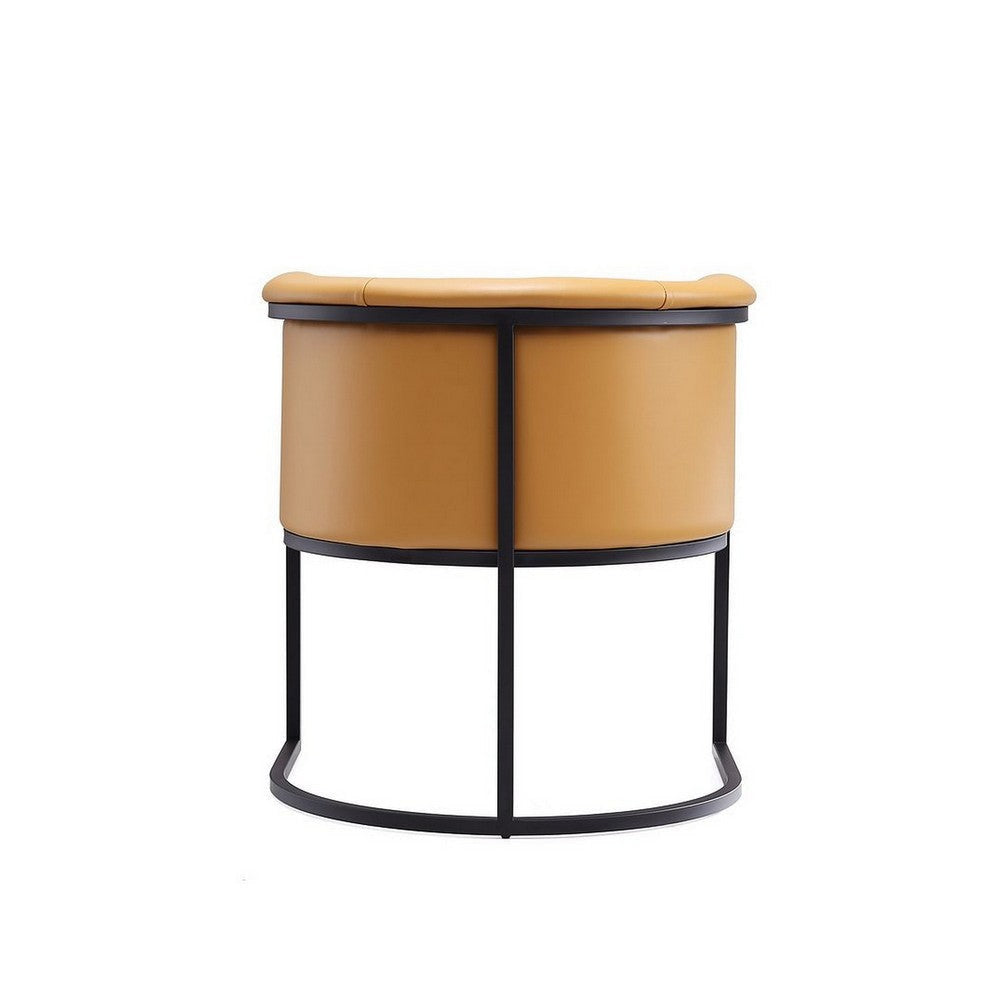 Bali Saddle and Black Faux Leather Dining Chair MHC-DC044-SA