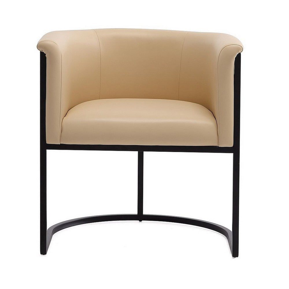 Bali Tan and Black Faux Leather Dining Chair MHC-DC044-TN