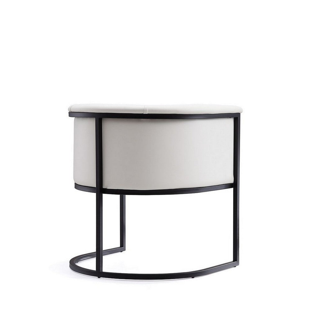 Bali White and Black Faux Leather Dining Chair MHC-DC044-WH