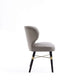 Modern Strine Dining Chair Upholstered in Velvet and Leatherette with Solid Wood Legs in Dark Taupe MHC-DC045-DT
