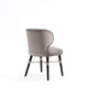 Modern Strine Dining Chair Upholstered in Velvet and Leatherette with Solid Wood Legs in Dark Taupe MHC-DC045-DT