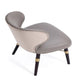Modern Strine Dining Chair Upholstered in Velvet and Leatherette with Solid Wood Legs in Dark Taupe MHC-DC045-DT