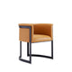 Corso Leatherette Dining Chair with Metal Frame in Tan MHC-DC046-CL