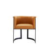 Corso Leatherette Dining Chair with Metal Frame in Tan