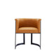 Corso Leatherette Dining Chair with Metal Frame in Tan