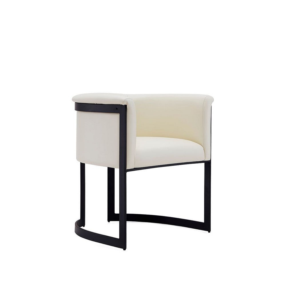 Corso Leatherette Dining Chair with Metal Frame in Cream MHC-DC046-CR