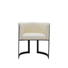 Corso Leatherette Dining Chair with Metal Frame in Cream
