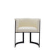 Corso Leatherette Dining Chair with Metal Frame in Cream