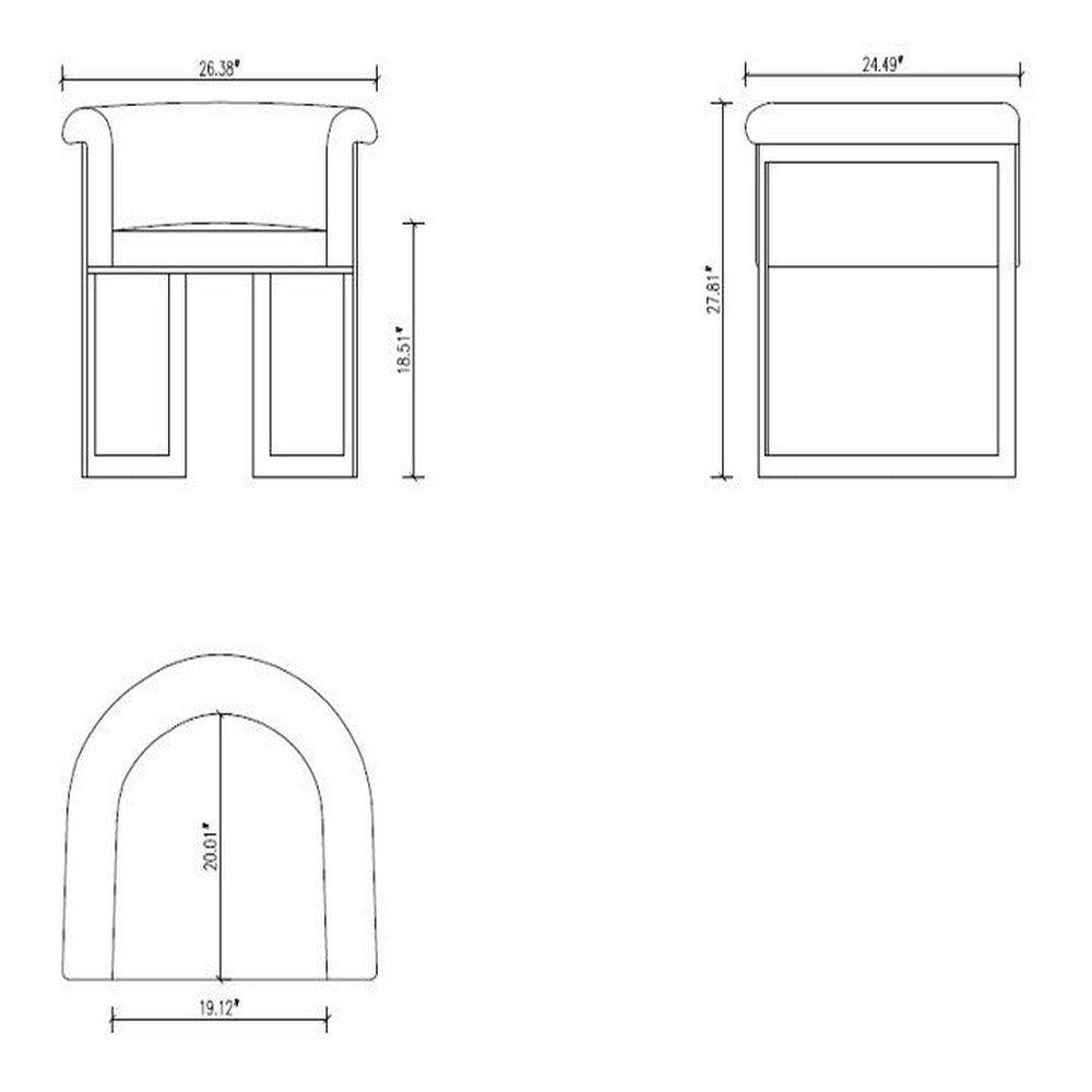 Corso Leatherette Dining Chair with Metal Frame in Grey MHC-DC046-PE