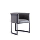 Corso Leatherette Dining Chair with Metal Frame in Grey MHC-DC046-PE