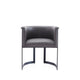 Corso Leatherette Dining Chair with Metal Frame in Grey