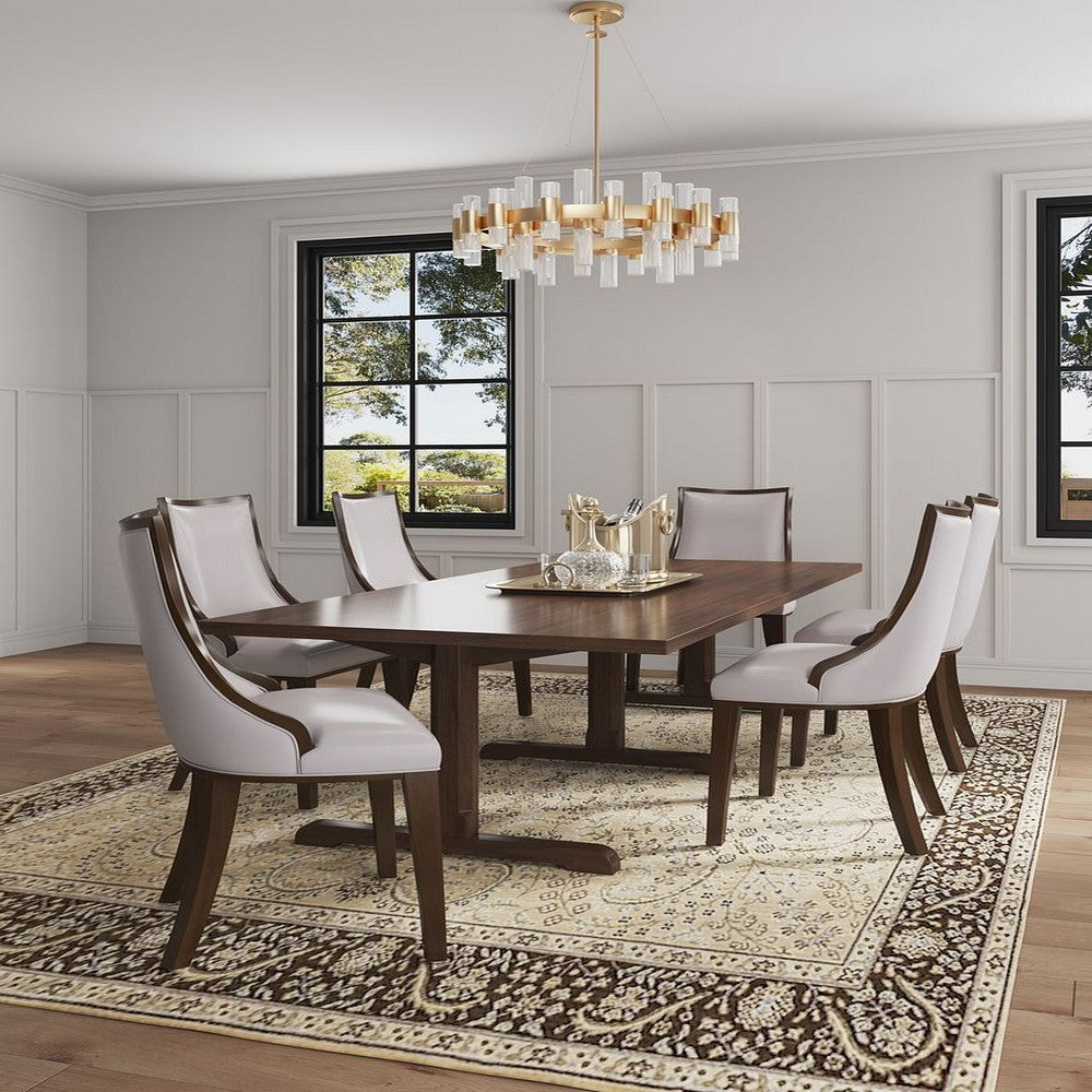 Grand Faux Leather Dining Chairs - Set of 2 in Light Grey MHC-DC048-LG