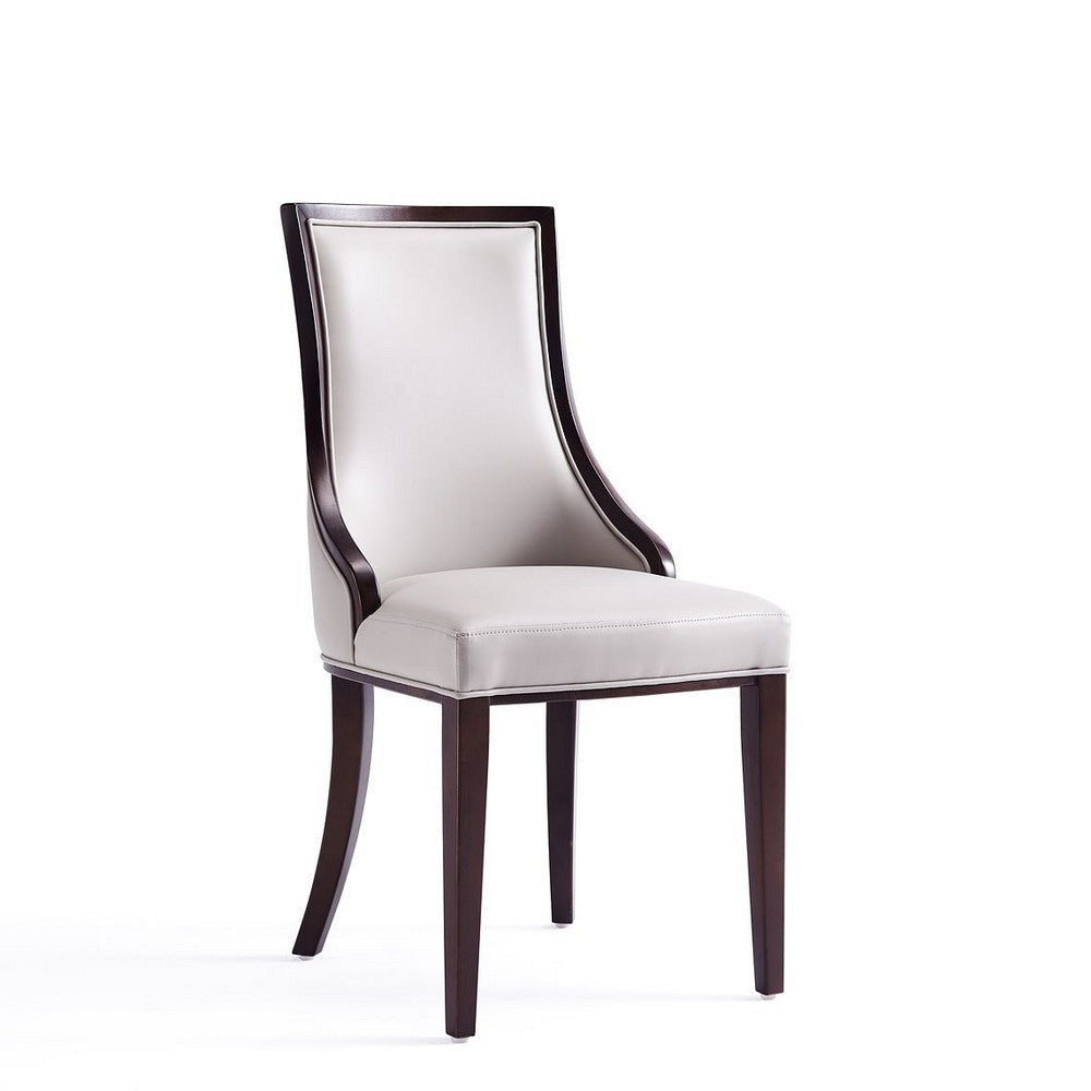 Grand Faux Leather Dining Chairs - Set of 2 in Light Grey MHC-DC048-LG