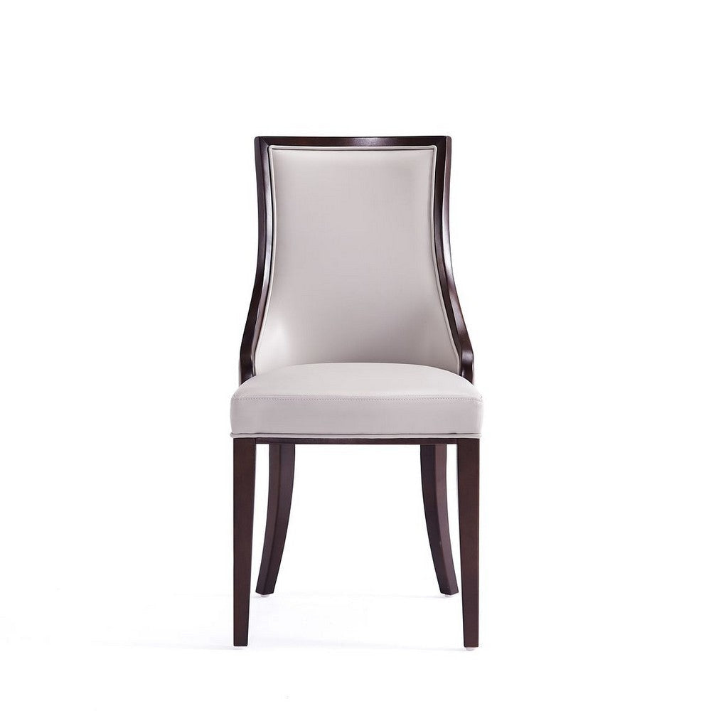 Grand Faux Leather Dining Chairs - Set of 2 in Light Grey MHC-DC048-LG