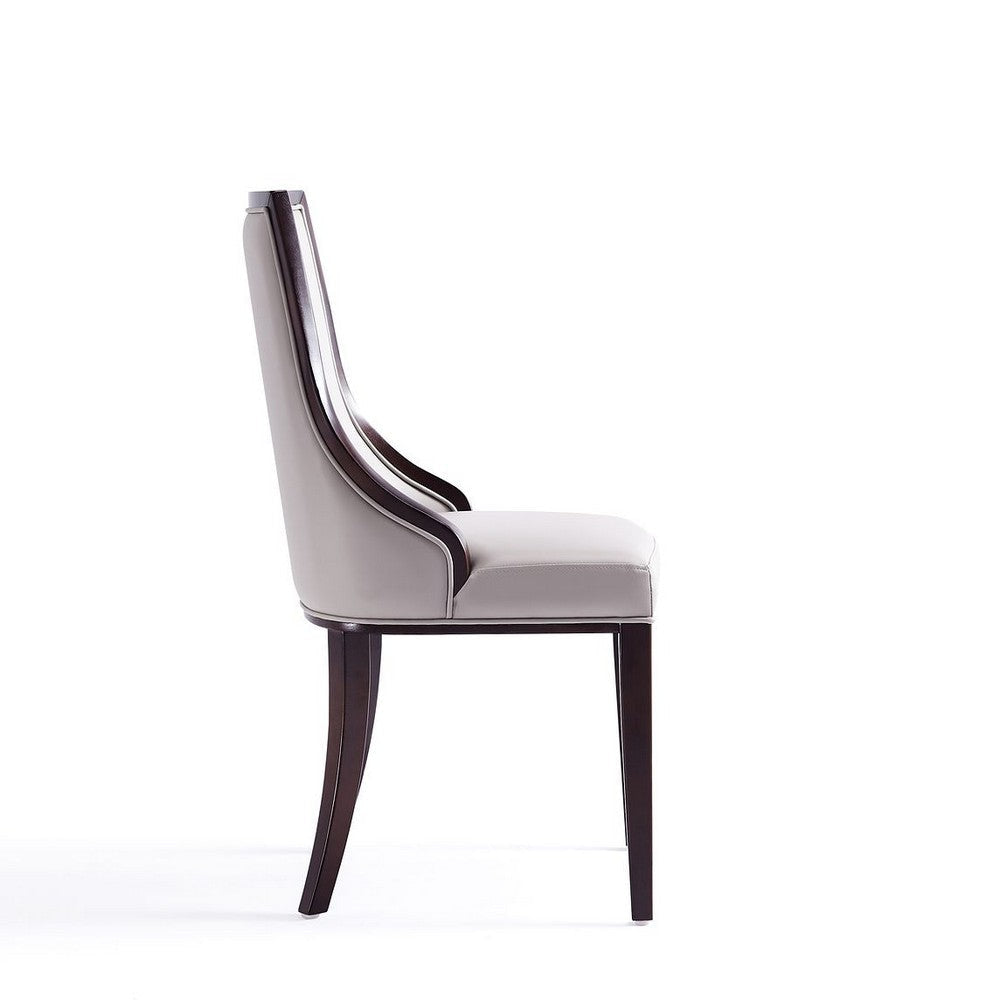 Grand Faux Leather Dining Chairs - Set of 2 in Light Grey MHC-DC048-LG