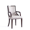 Grand Faux Leather Dining Armchair in Light Grey