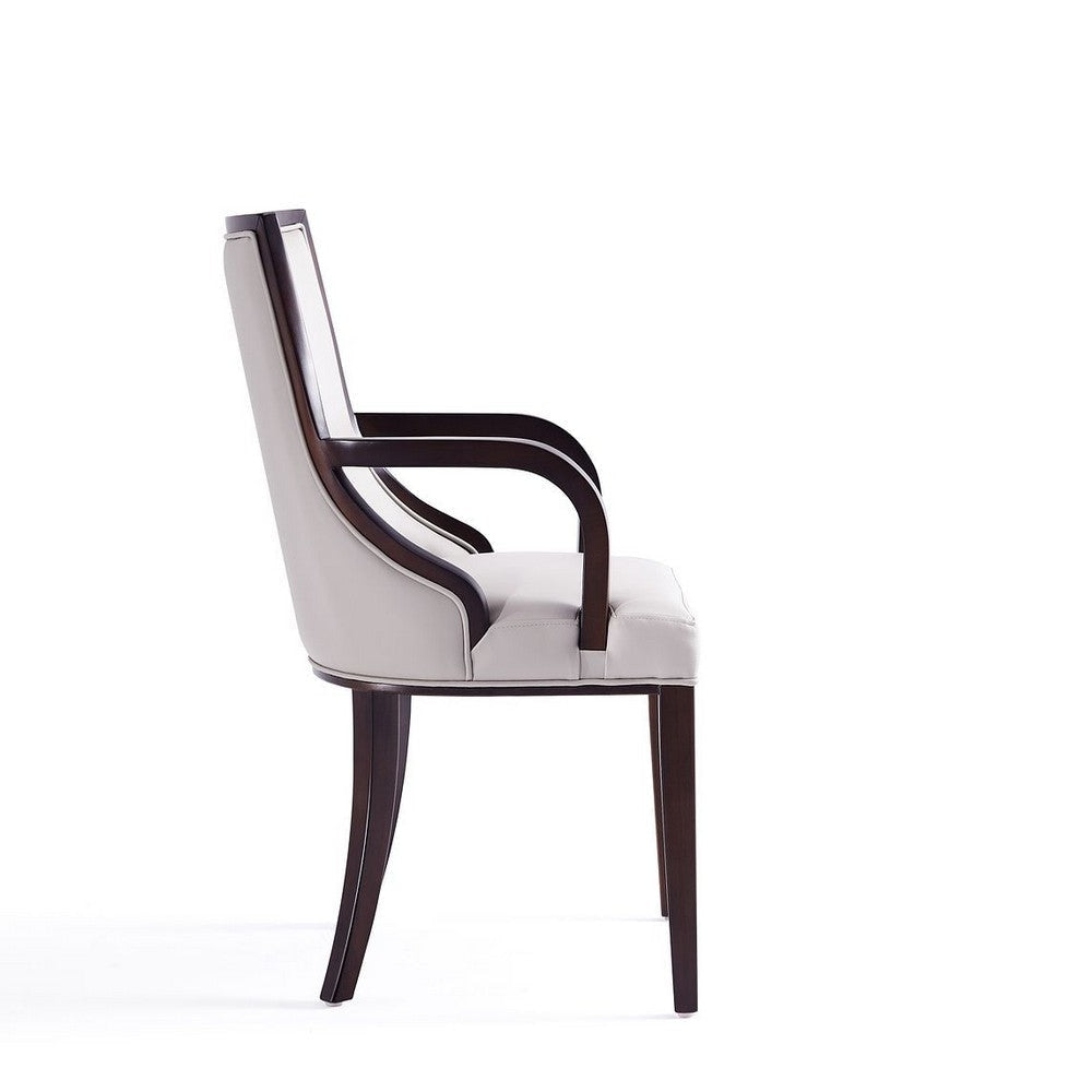 Grand Faux Leather Dining Armchair in Light Grey MHC-DC048AR-LG