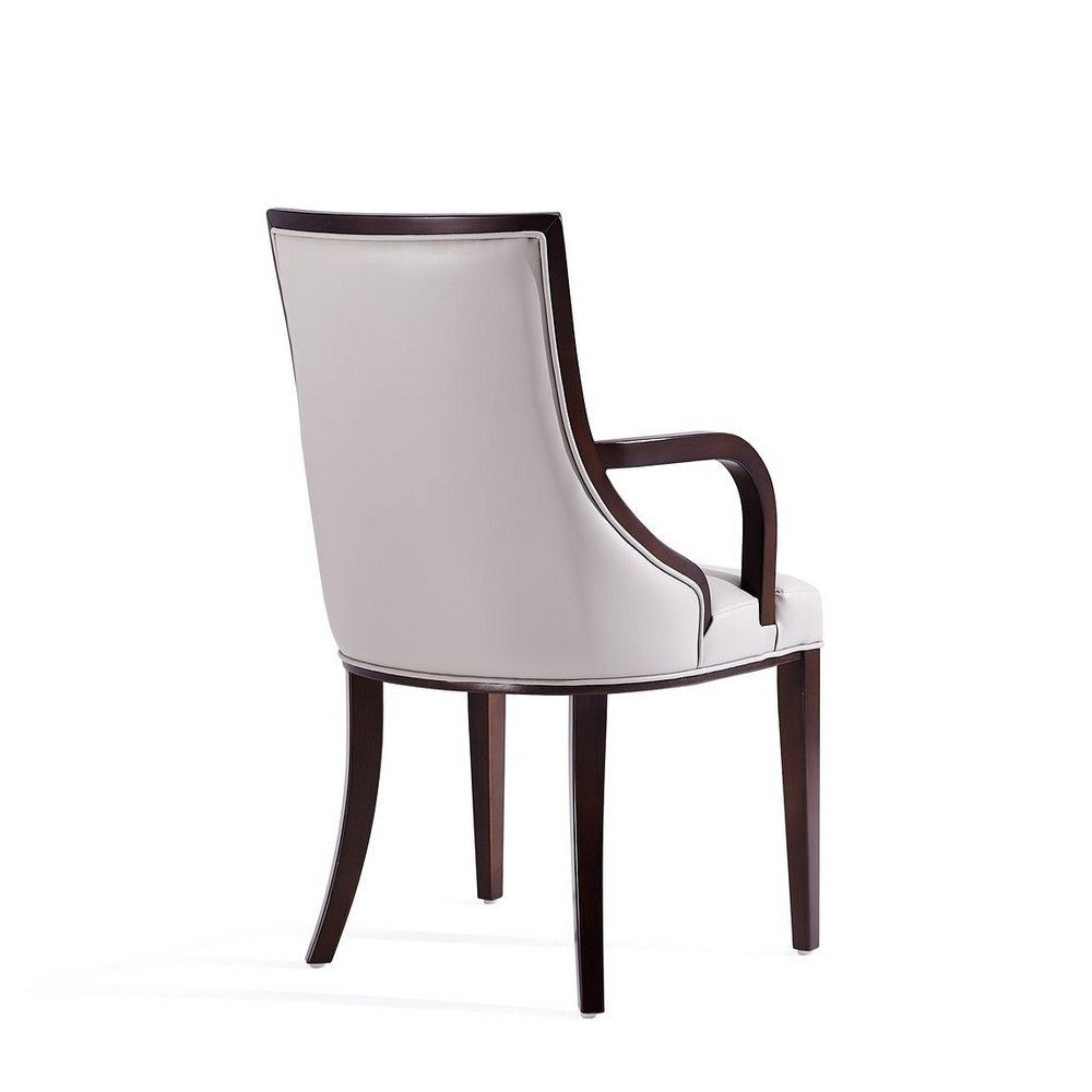 Grand Faux Leather Dining Armchair in Light Grey MHC-DC048AR-LG