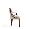 Grand Faux Leather Dining Armchair in Tan with Beech Wood Frame MHC-DC048AR-TN