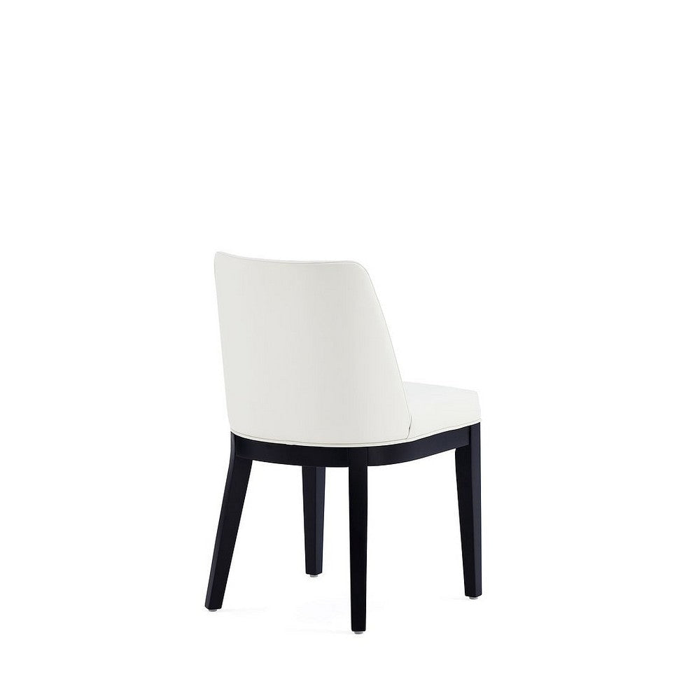 Gansevoort Modern Faux Leather Dining Chair in Cream (Set of 2) MHC-DC051-CR