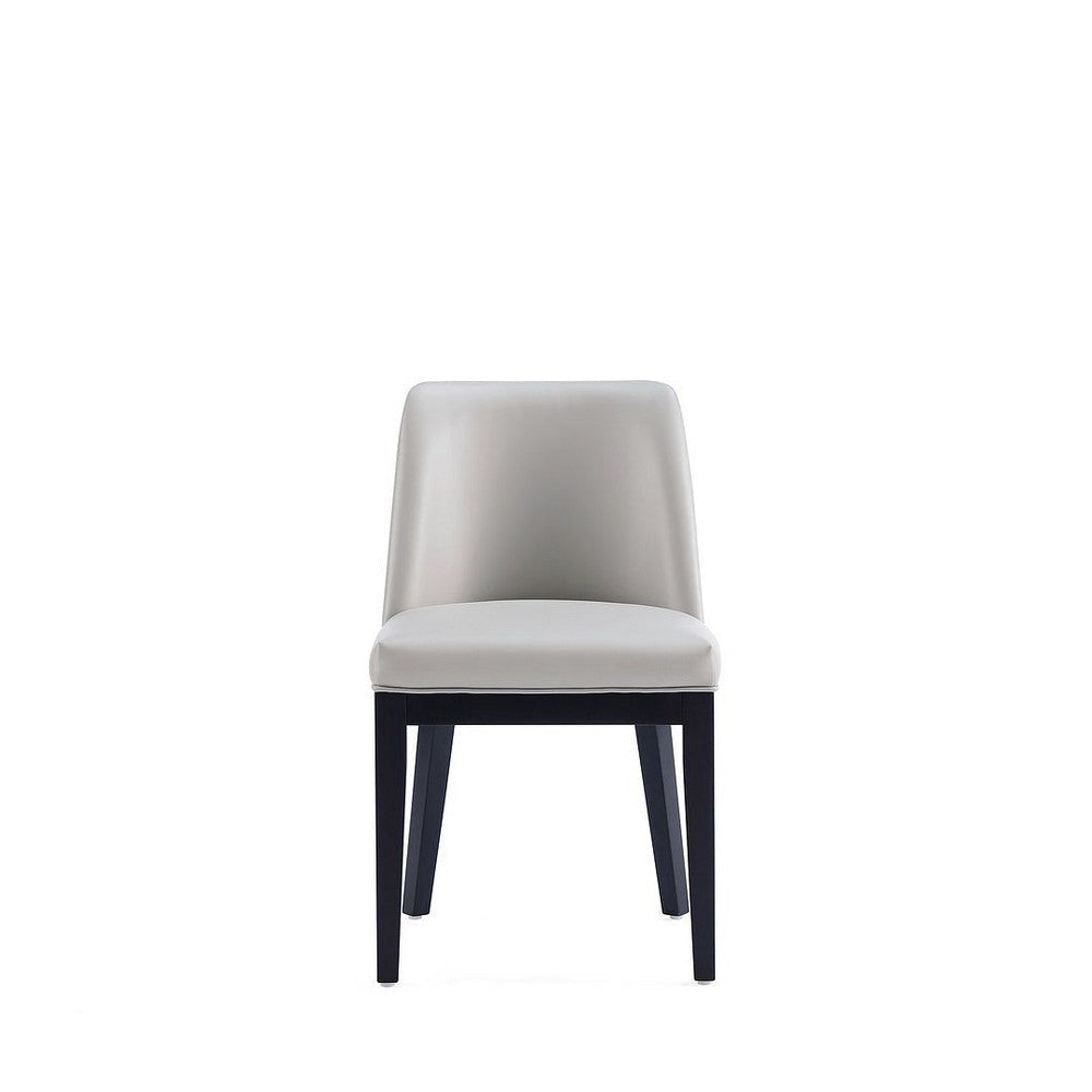 Gansevoort Modern Faux Leather Dining Chair in Light Grey (Set of 2) MHC-DC051-LG