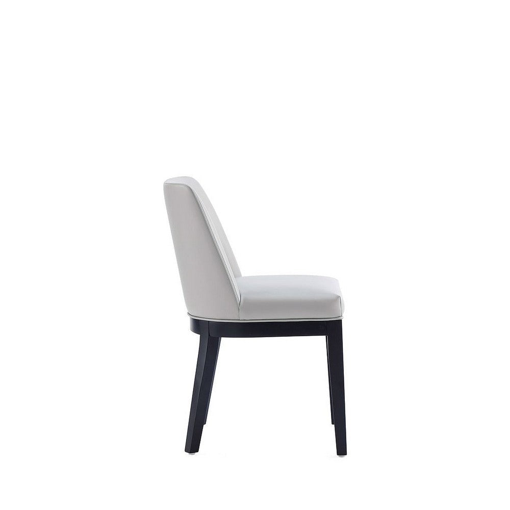 Gansevoort Modern Faux Leather Dining Chair in Light Grey (Set of 2) MHC-DC051-LG