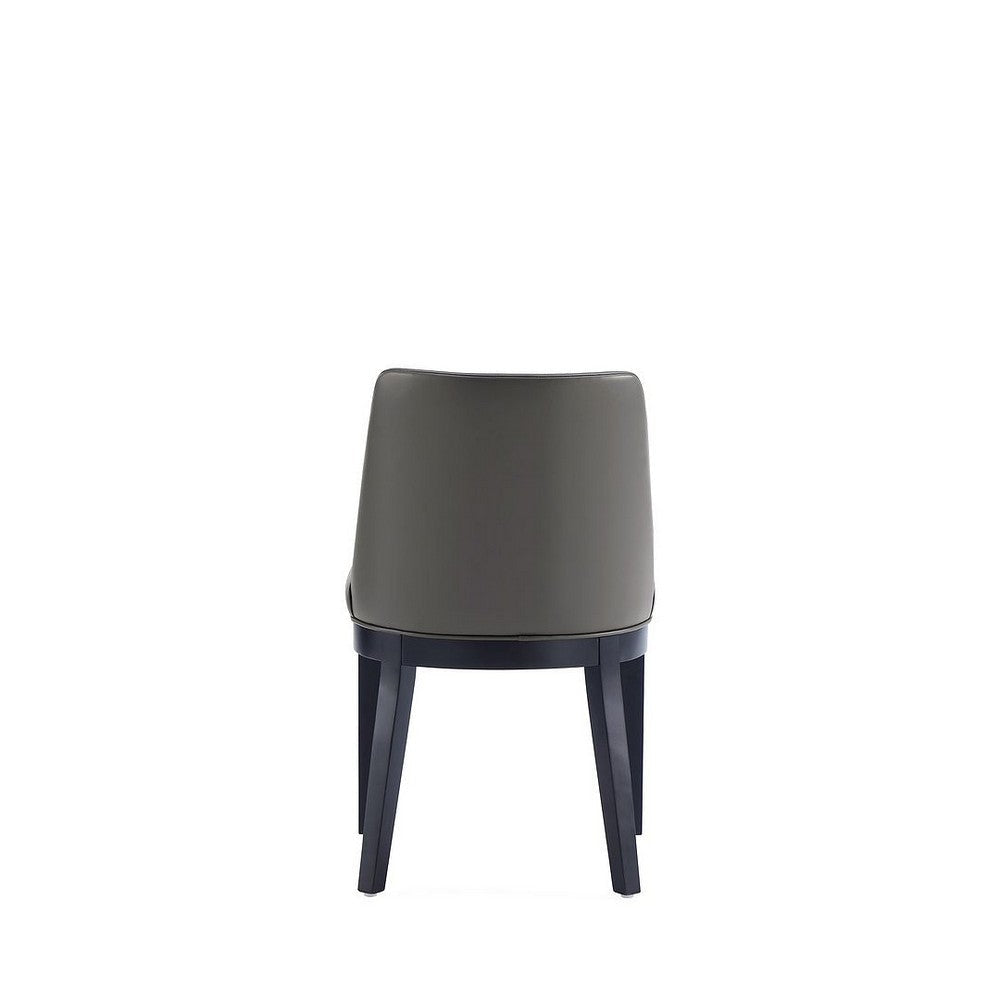 Gansevoort Modern Faux Leather Dining Chair in Pebble Grey (Set of 2) MHC-DC051-PE