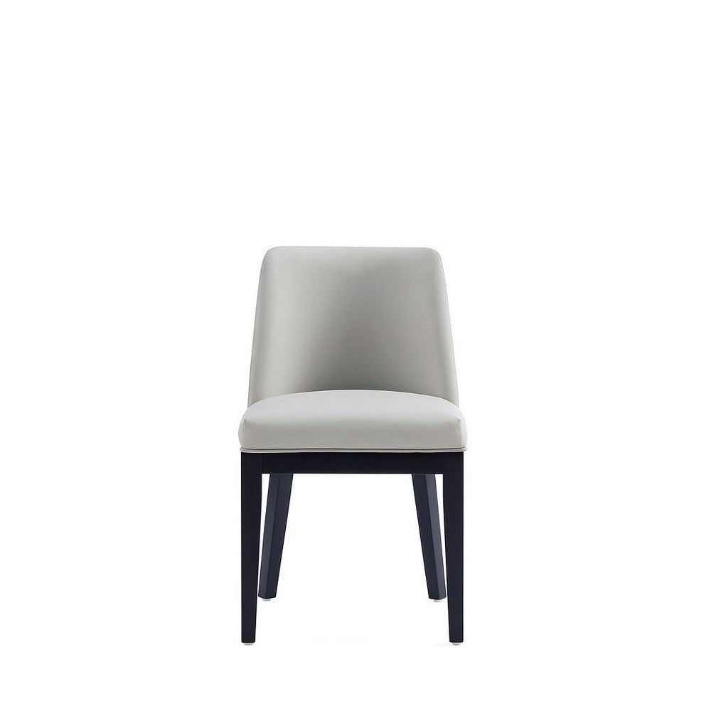 Gansevoort Modern Faux Leather Dining Chair in Stone Grey (Set of 2) MHC-DC051-ST