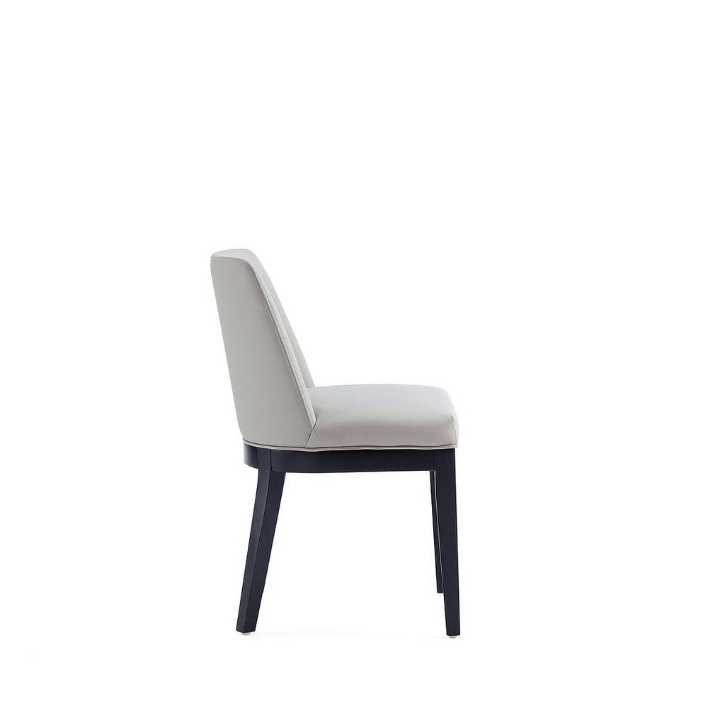 Gansevoort Modern Faux Leather Dining Chair in Stone Grey (Set of 2) MHC-DC051-ST