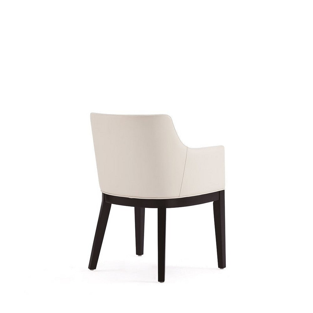 Gansevoort Modern Faux Leather Dining Armchair in Cream MHC-DC051AR-CR