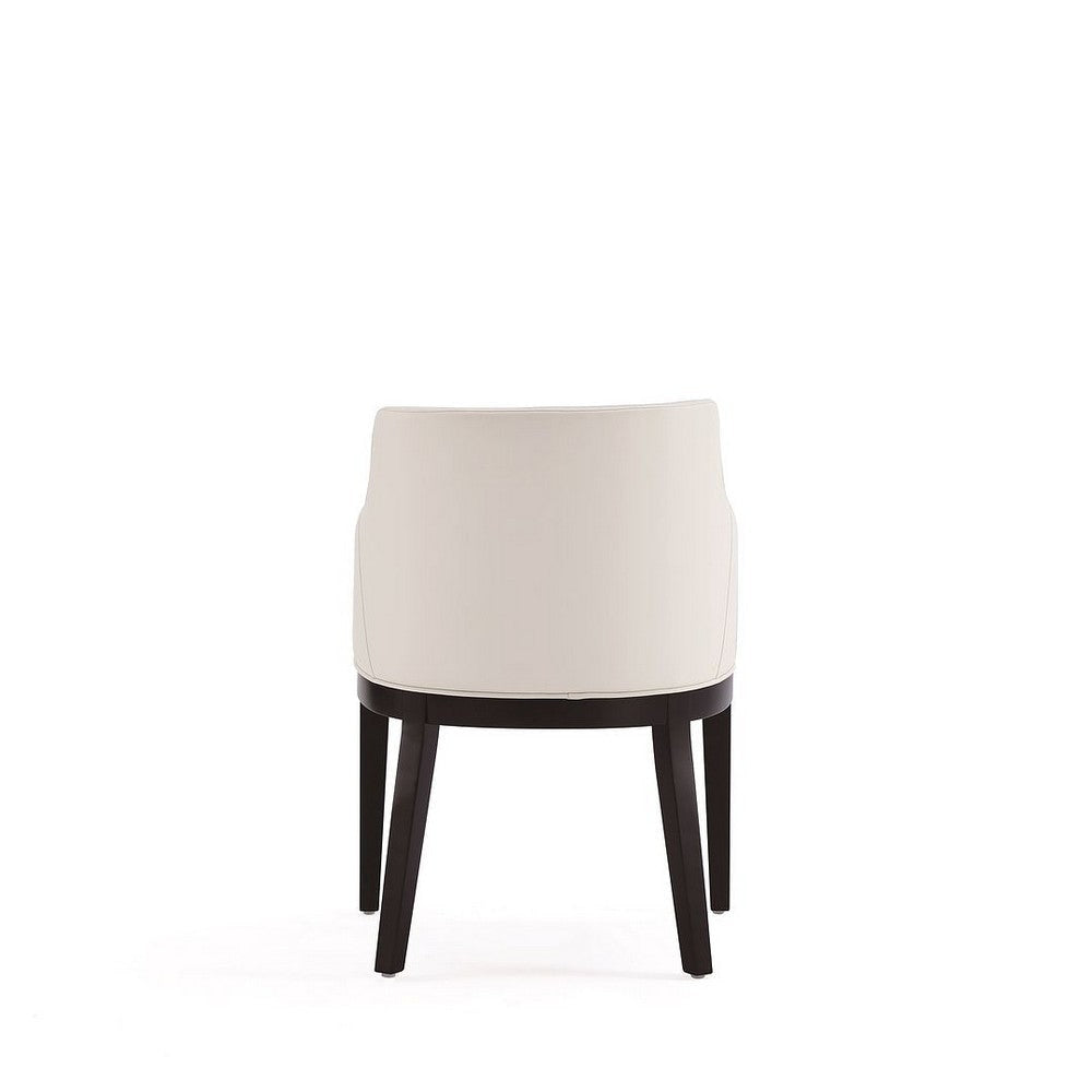 Gansevoort Modern Faux Leather Dining Armchair in Cream MHC-DC051AR-CR