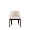 Gansevoort Modern Faux Leather Dining Armchair in Cream