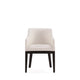 Gansevoort Modern Faux Leather Dining Armchair in Cream