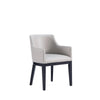Gansevoort Modern Faux Leather Dining Armchair in Light Grey MHC-DC051AR-LG