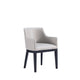 Gansevoort Modern Faux Leather Dining Armchair in Light Grey MHC-DC051AR-LG
