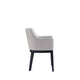 Gansevoort Modern Faux Leather Dining Armchair in Light Grey MHC-DC051AR-LG