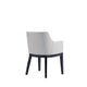 Gansevoort Modern Faux Leather Dining Armchair in Light Grey MHC-DC051AR-LG