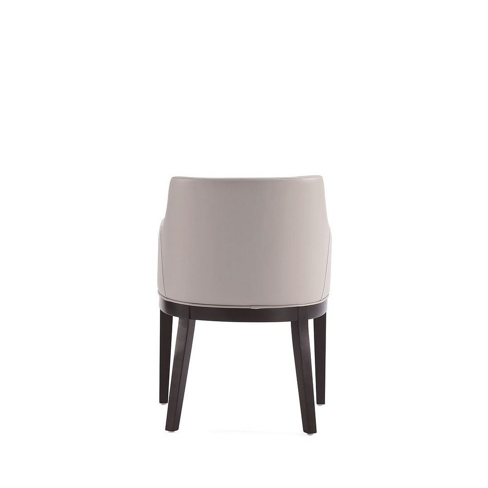 Gansevoort Modern Faux Leather Dining Armchair in Light Grey MHC-DC051AR-LG