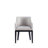 Gansevoort Modern Faux Leather Dining Armchair in Light Grey